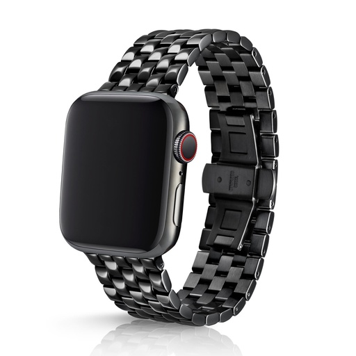 [GLC-BK-PL] JUUK Locarno Steel Apple Watch Band for 42/42mm (Polished Black)