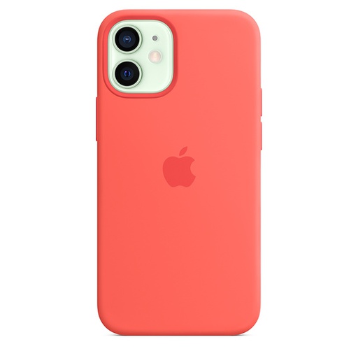 [MHKP3FE/A] Apple Silicone with MagSafe for iPhone 12 Mini (Pink Citrus)