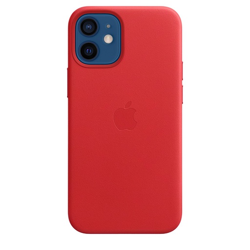 [MHK73FE/A] Apple Leather with MagSafe for iPhone 12 Mini (Red)