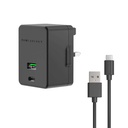 Powerology Ultra-Quick PD Charger Dual Ports 36W with Type-C Cable 1.2m ( Black)