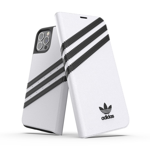 [42248] Adidas 3-Stripes Booklet for iPhone 12/12 Pro (White)