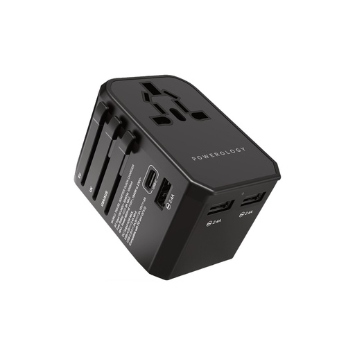 [P45PDUTVBK] Powerology Universal Charger 45W with Power Delivery - EOL