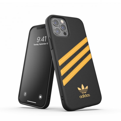 [42480] Adidas 3-Stripes Snap Case for iPhone 12/12 Pro (Black/Gold)