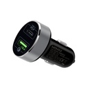 Momax UC10 Dual-Port QC3.0 with Type-C PD Fast Car Charger (Blue)