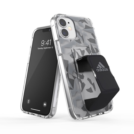 [42445] Adidas Clear Grip for iPhone 12 mini (Grey/Black)