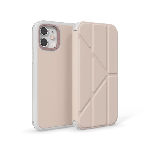 [P062-112-N] Pipetto Origami Folio for iPhone 12 mini (Dusty Pink)