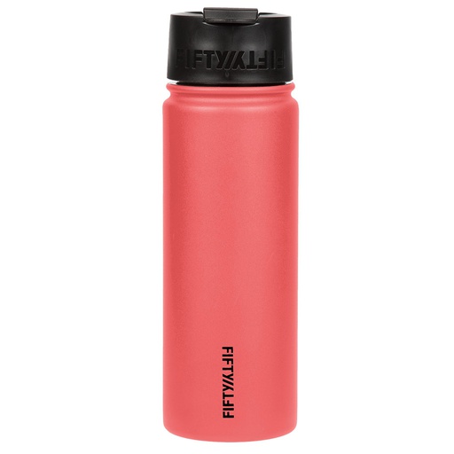 [V20005CR0] Fifty Fifty Vacuum Insulated Bottle Flip Lid 591ML (Coral)