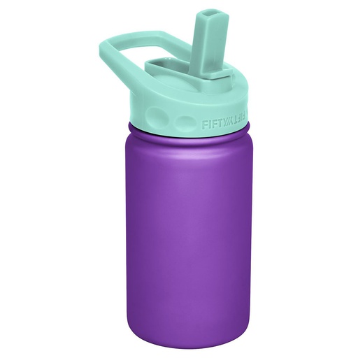 [K12000007] Fifty Fifty Kids Bottle Straw Lid 350ML (Purple)