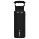 Fifty Fifty Vacuum Insulated Bottle 3 Finger Lid 1L (Matte Black)