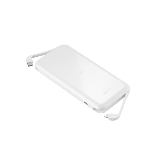 [IP96MFIW] Momax Q.Power One Dual Wireless External Battery Pack 10000mAh (White)