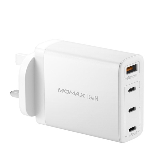 [UM22UKW] Momax One Plug 100W 4-Port GaN Charger (White)