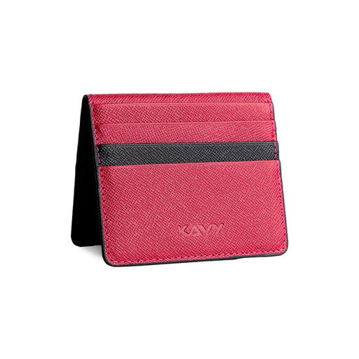 [KAVY-BFOLD-MAR] Kavy Slim Wallet Front Pocket Leather (Maroon)