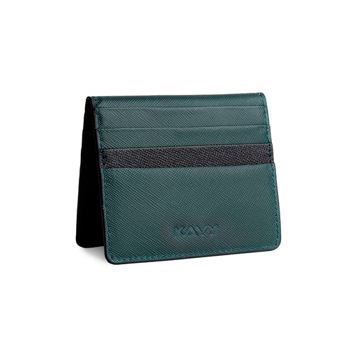 [KAVY-BFOLD-GRN] Kavy Slim Wallet Front Pocket Leather (Green)