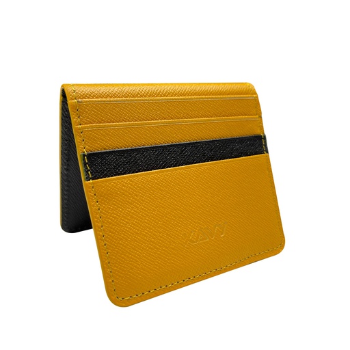 [KAVY-BFOLD-YLW] Kavy Slim Wallet Front Pocket Leather (Yellow)