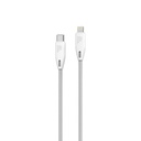 Powerology Braided USB-C to Lightning Cable 1.2M (White)