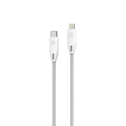 [PCAB001-WH] Powerology Braided USB-C to Lightning Cable 1.2M (White)