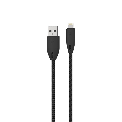 [PCAB003-BK] Powerology Braided USB-A to Lightning Cable 1.2M (Black)