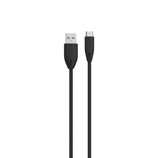 [PBAC12BK] Powerology Braided USB-A to Type-C Cable 1.2M (Black)