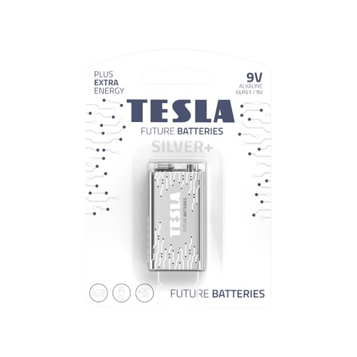[6LR61] TESLA SILVER+ ALKaline Batteries 9V 1Pc