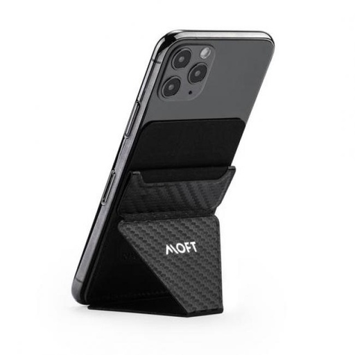 [MS007S-4-CARBONPU-BLK] MOFT Phone Stand With Card Holder (Carbon Fiber)