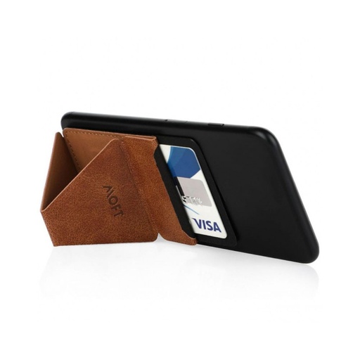 [MS007S-1-BNBN] MOFT Phone Stand With Card Holder (Brown)