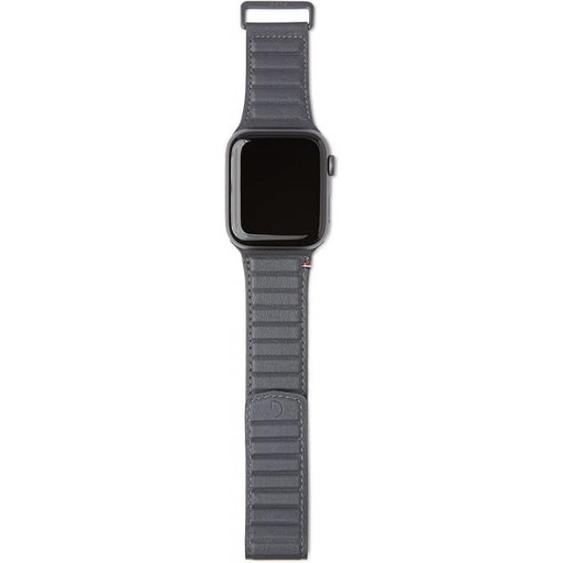 [D20AWS44TS1AE] Decoded Traction Leather Magnetic Strap for Apple Watch 42/44mm (Anthracite)