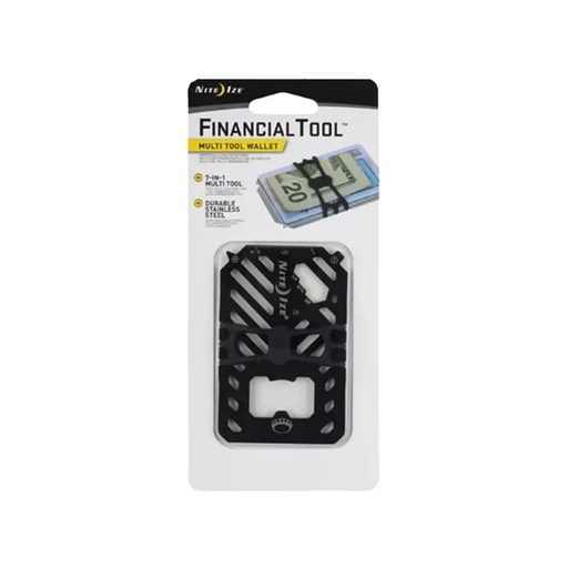 [FMT2-01-R7] NiteIze Financial Tool® Multi Tool Wallet (Black)