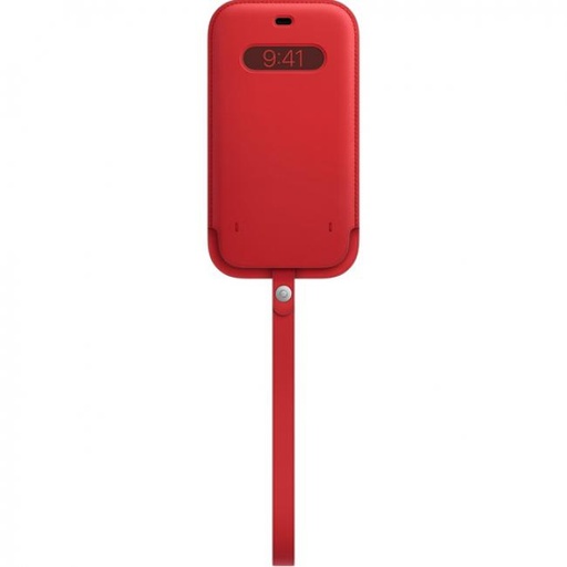 [MHYJ3ZM/A] Apple iPhone 12 Pro Max Leather Sleeve with MagSafe (Red)