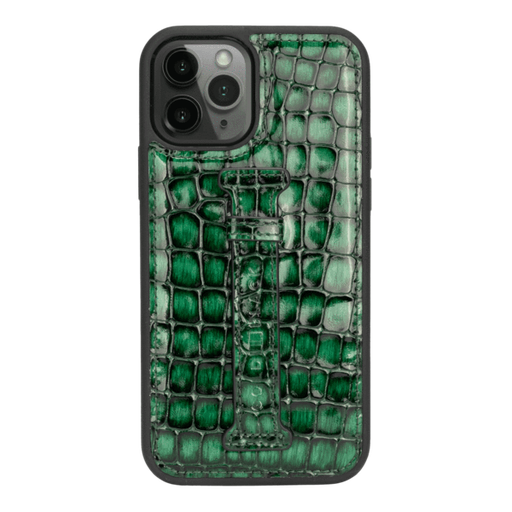 [iPH-12-M-FH-M-G] GoldBlack Finger Holder Case iPhone 12/12 Pro  Milano (Green)