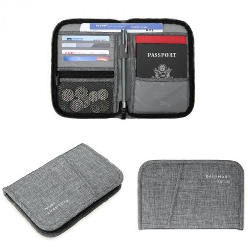 [BM0107093AN008] Bagsmart Lax Passport Holder (Heather Gray)