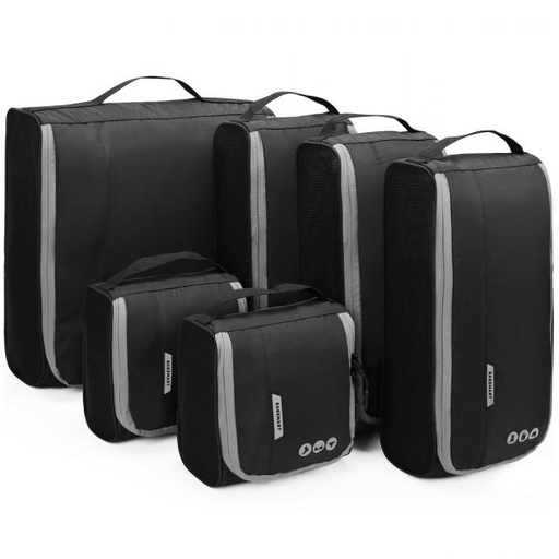[BM0104087AN028] Bagsmart Venice Packing Cubes (Black/Gray)