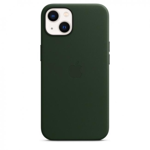 [MM173] Apple Leather with Magsafe for iPhone 13 (Sequoia Green)