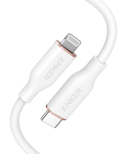 [A8663H21] Anker PowerLine III Flow USB-C to Lightning 1.8m/6ft (White)