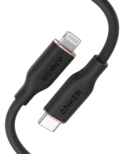 [A8663H11] Anker PowerLine III Flow USB-C to Lightning 1.8m/6ft (Black)