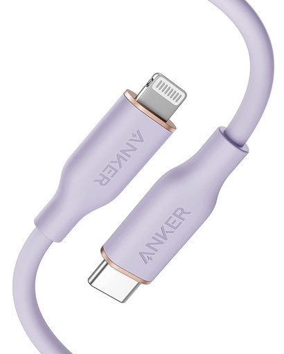 [A8662HQ1] Anker PowerLine III Flow USB-C to Lightning 0.9m/3ft (Purple)