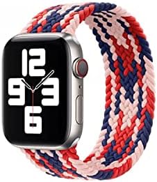 [WB42-44S130PR] WIWU Braided Solo Loop Watchband For iWatch 42-44mm / S:130mm (Pink/Red)