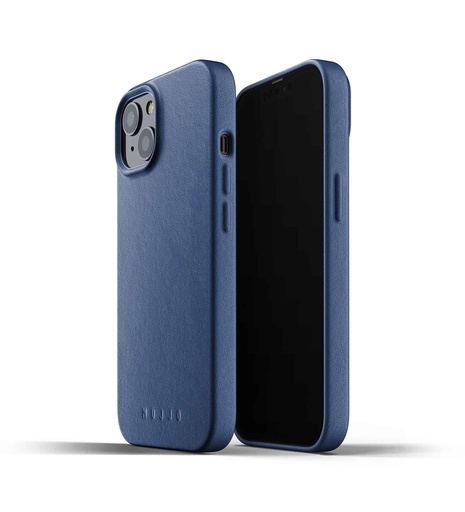 [MUJJO-CL-021-BL] Mujjo Full Leather Case for iPhone 13 (Monaco Blue)