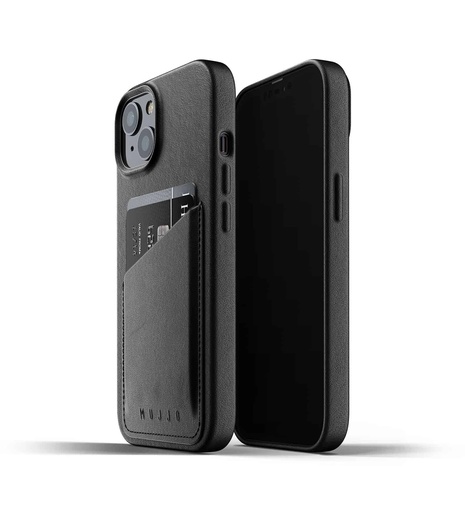[MUJJO-CL-022-BK] Mujjo Full Leather Wallet Case for iPhone 13 (Black)
