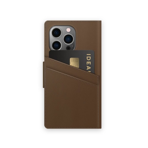 [IDAWAW21-I2161P-361] iDeal of Sweden Atelier Wallet  iPhone 13 Pro (Intense Brown)
