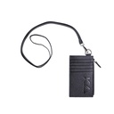 Kavy Necklace Leather Wallet (Black)