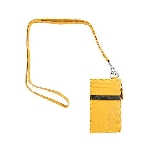 [KAVY-NECK-YLW] Kavy Necklace Leather Wallet (Yellow)