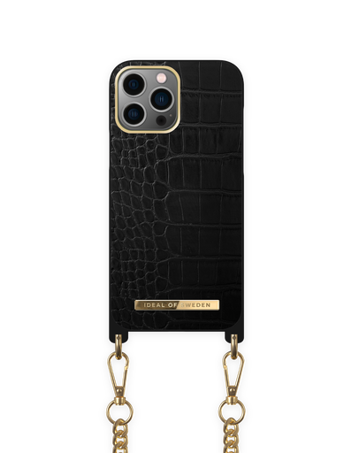 [IDNCSS20-I2167-207] iDeal of Sweden Atelier Necklace iPhone 13 Pro Max (Jet Black Croco)