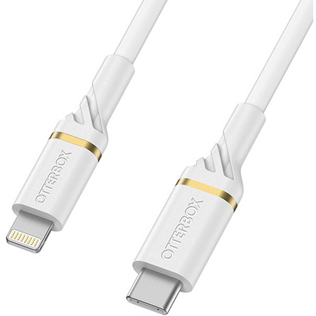 [78-52552] OtterBox Lightning to USB-C Fast Charge Standard Cable 1m (White)