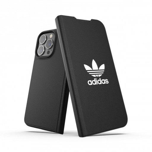 [47095] Adidas Trefoil Booklet Case for iPhone 13 Pro (Black/White)