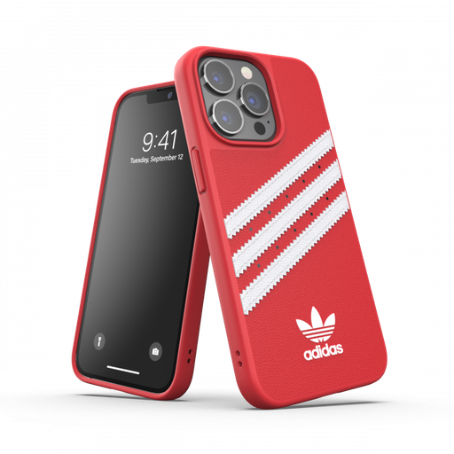 [47117] Adidas 3-Stripes Snap Case Case for iPhone 13 Pro (Scarlet)