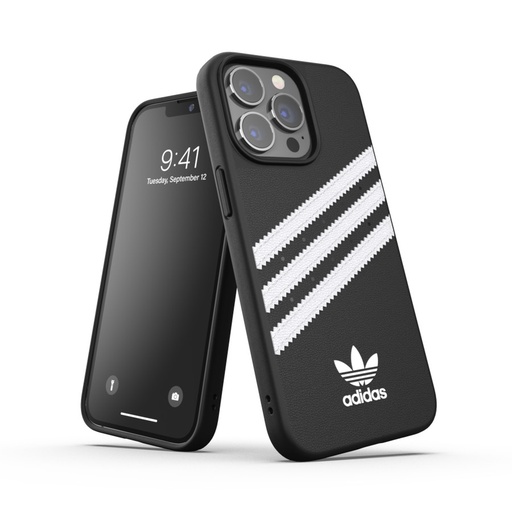 [47142] Adidas 3-Stripes Snap Case Case for iPhone 13 Pro Max (Black/White)