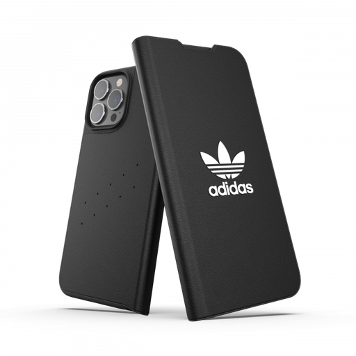 [47127] Adidas Trefoil Booklet Case for iPhone 13 Pro Max (Black/White)