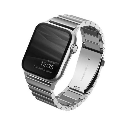 [UNIQ-44MM-STRVSIL] يونيك ستروفا سوار ساعة أبل ستيل 44/42 مم