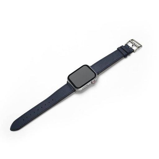 [BY9003-NV] Affluent Leather Apple Watch Band 42/44/45mm (Epsom Navy)