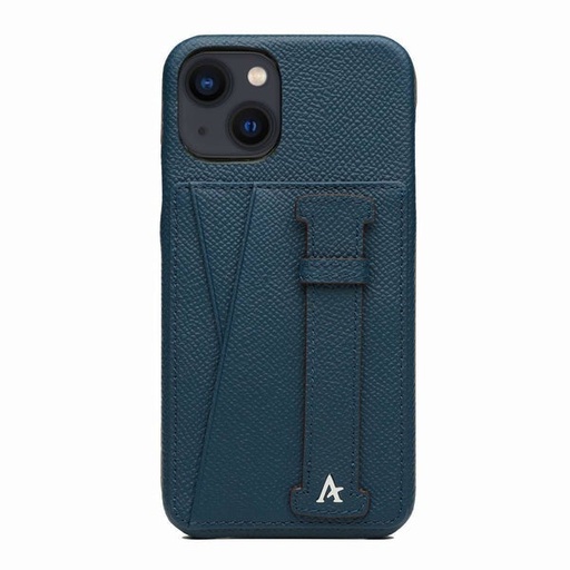 [BG21053-NV] Affluent Leather Card Holder Case for iPhone 13 (Epsom Navy)